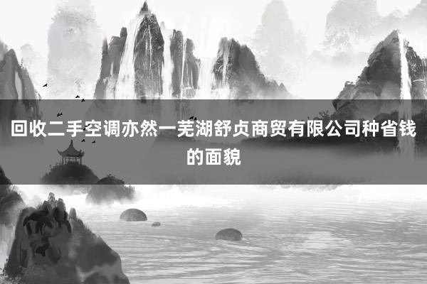 回收二手空调亦然一芜湖舒贞商贸有限公司种省钱的面貌